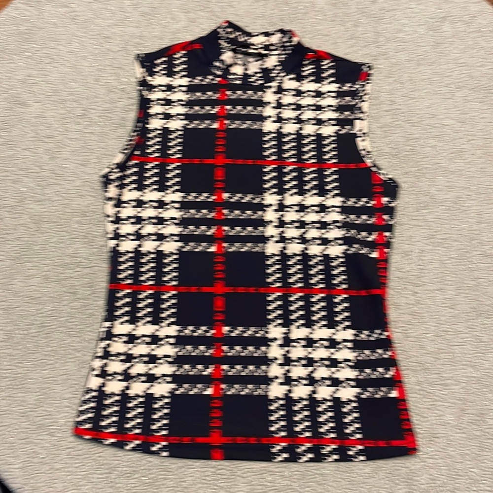 Sleeveless Mock Turtleneck Top